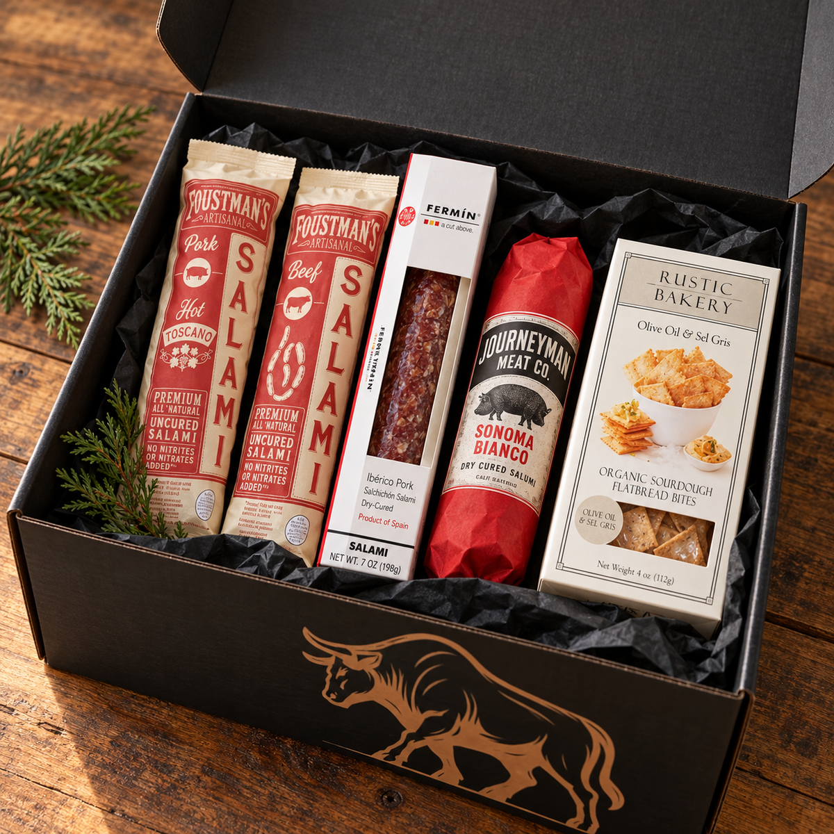 The Iron Wood Salami Table Gift Box