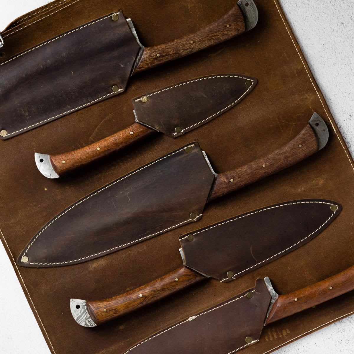 Iron Wood Reserve Damascus Chef Knife Set