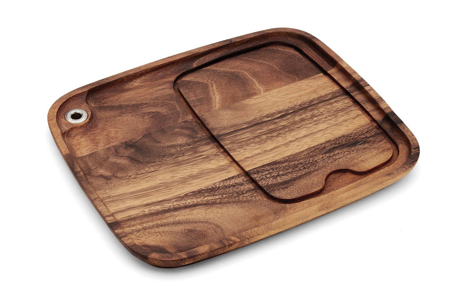 Ironwood Fort Worth Steak Plate, Acacia Wood, 11" x 13"