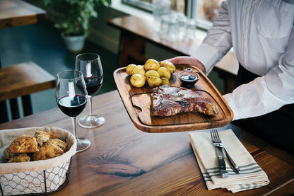 Ironwood Fort Worth Steak Plate, Acacia Wood, 11" x 13"