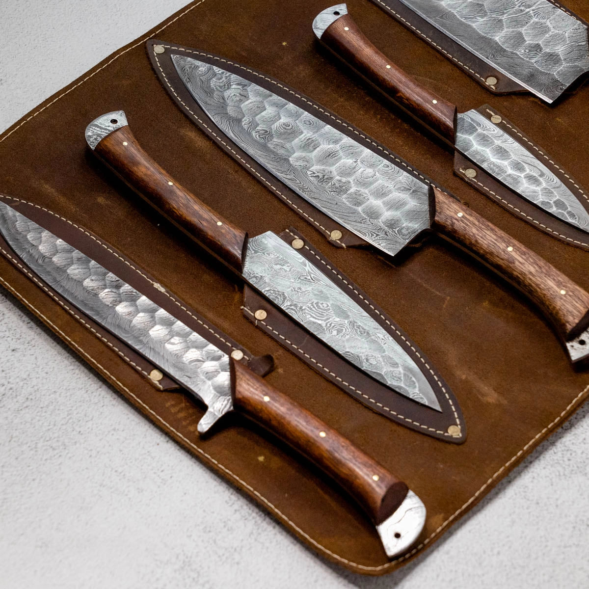 Iron Wood Reserve Damascus Chef Knife Set