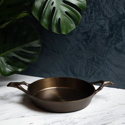 Iron Wood Ranch 12" Cast Iron Braising Pan with Lid