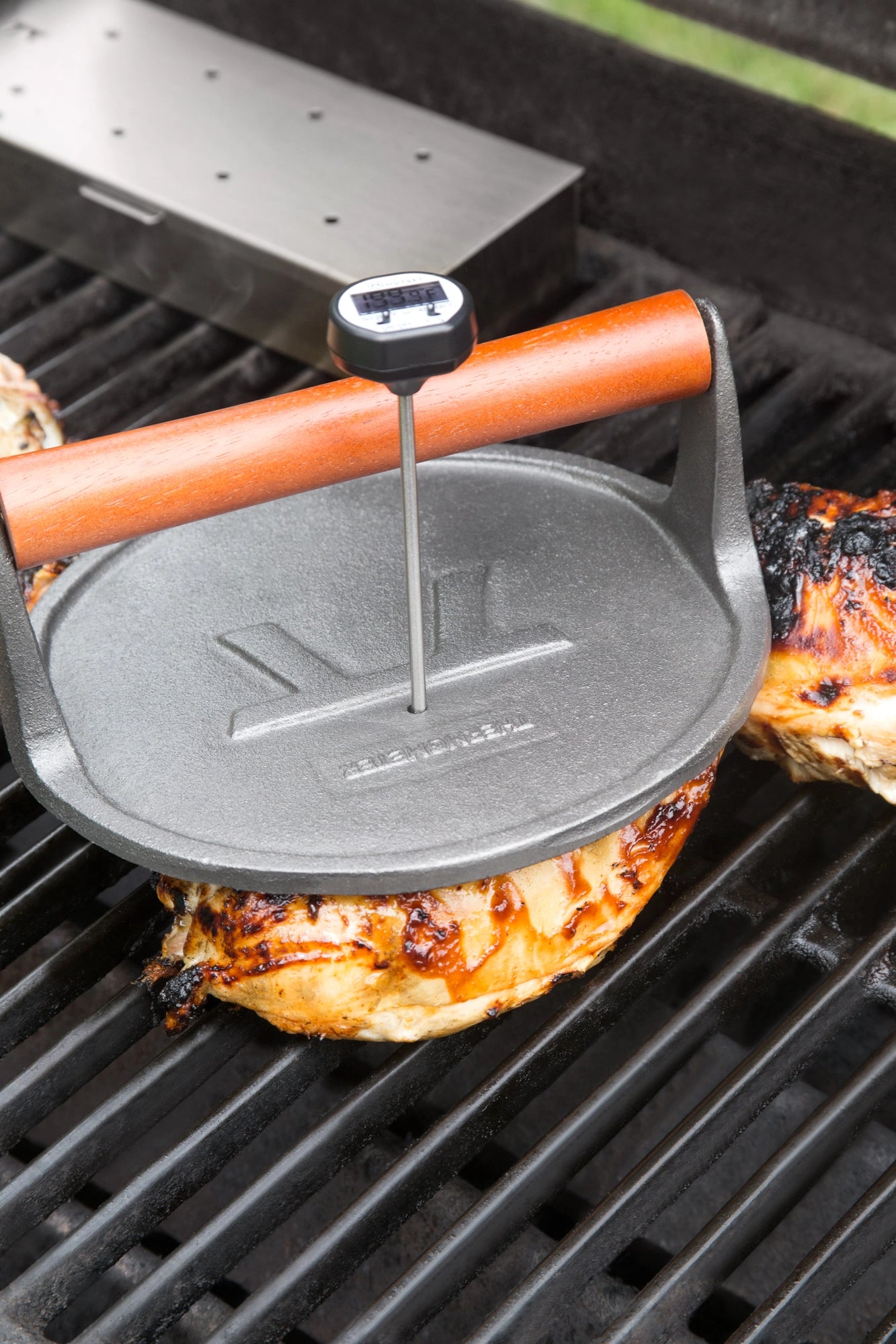 PRE ORDER Outset Cast Iron Round Grill Press, 8&quot; X 3.25&quot;
