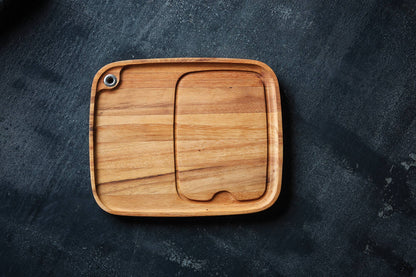 Ironwood Fort Worth Steak Plate, Acacia Wood, 11" x 13"